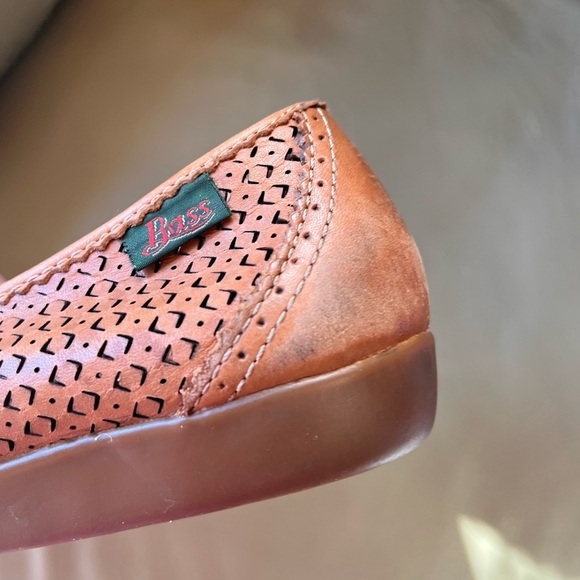 Vintage Bass Woven Flats Brown genuine leather Size 10 Narrow - Picture 6 of 9